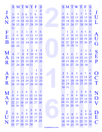 Free PDF Yearly Calendar 3