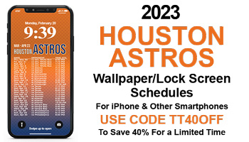 2023 Astros Wallpaper Lock Screen Schedule