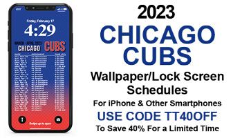 2023 Cubs Wallpaper Lock Screen Schedule