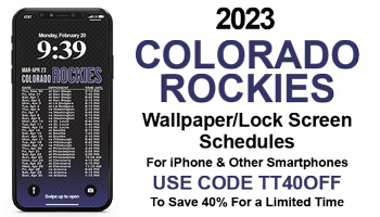 2023 Rockies Wallpaper Lock Screen Schedule