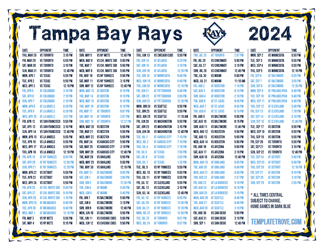 Central Times 2024
 Tampa Bay Rays Printable Schedule