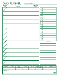 Daily Planner - Green