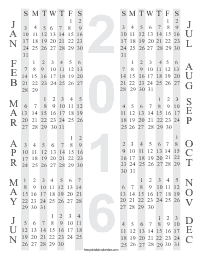 Yearly Calendar 1