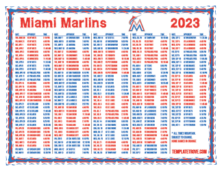 Mountain Times 2023 Miami Marlins Printable Schedule