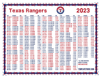 Mountain Times 2023 Texas Rangers Printable Schedule