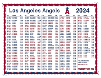 Mountain Times 2024
 Los Angeles Angels Printable Schedule