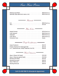 Price List Template 1 - Blue and Red