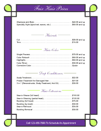 Price List Template 1 - Green and Grape