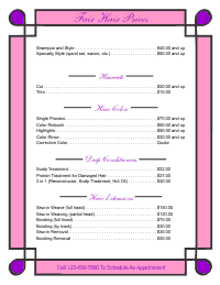Price List Template 1 - Pink and Purple