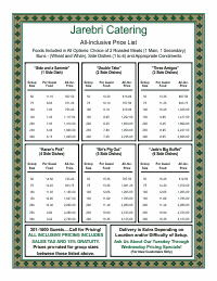 Price List Template 4 - Green and Gold