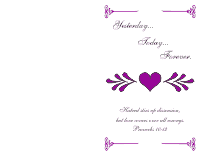 Wedding Program Cover 2 - Deep Violet