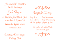 Wedding Shower Invitation 2 - Autumn Orange