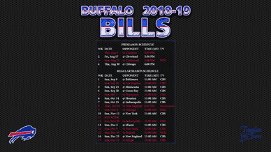 Buffalo Bills 2018-19 Wallpaper Schedule
