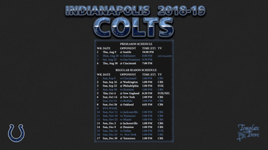 Indianapolis Colts 2018-19 Wallpaper Schedule