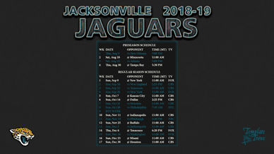 Jacksonville Jaguars 2018-19 Wallpaper Schedule