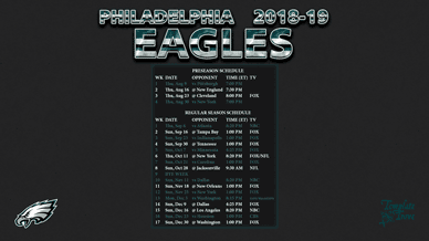 Philadelphia Eagles 2018-19 Wallpaper Schedule