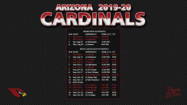 Arizona Cardinals 2019-20 Wallpaper Schedule
