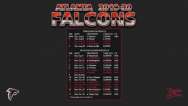 Atlanta Falcons 2019-20 Wallpaper Schedule