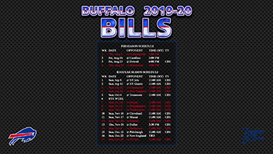 Buffalo Bills 2019-20 Wallpaper Schedule