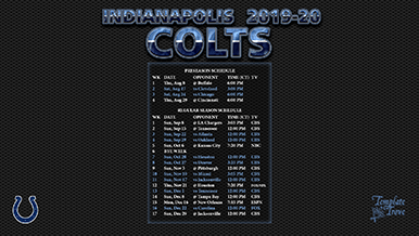 Indianapolis Colts 2019-20 Wallpaper Schedule