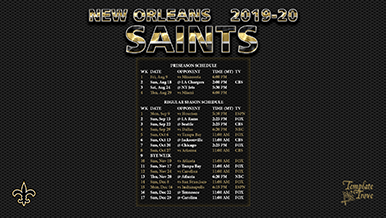 New Orleans Saints 2019-20 Wallpaper Schedule