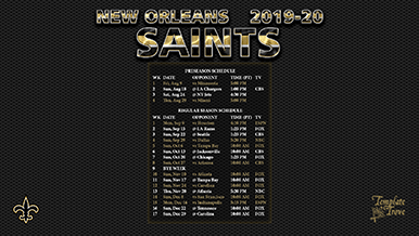 New Orleans Saints 2019-20 Wallpaper Schedule