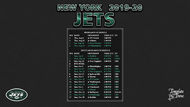 New York Jets 2019-20 Wallpaper Schedule
