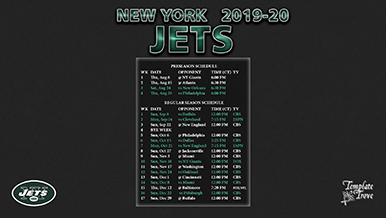 New York Jets 2019-20 Wallpaper Schedule