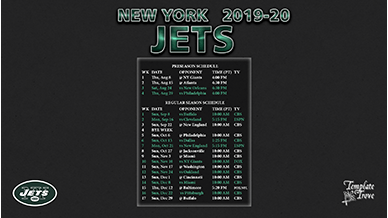 New York Jets 2019-20 Wallpaper Schedule