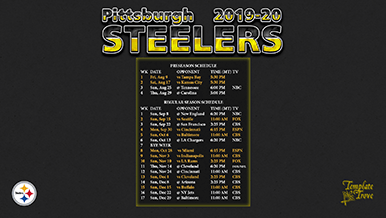 Pittsburgh Steelers 2019-20 Wallpaper Schedule