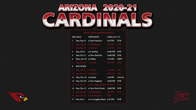 Arizona Cardinals 2020-21 Wallpaper Schedule