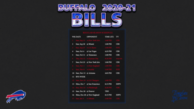 Buffalo Bills 2020-21 Wallpaper Schedule