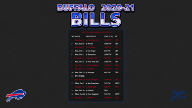 Buffalo Bills 2020-21 Wallpaper Schedule