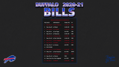 Buffalo Bills 2020-21 Wallpaper Schedule