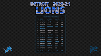 Detroit Lions 2020-21 Wallpaper Schedule