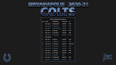 Indianapolis Colts 2020-21 Wallpaper Schedule