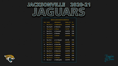 Jacksonville Jaguars 2020-21 Wallpaper Schedule