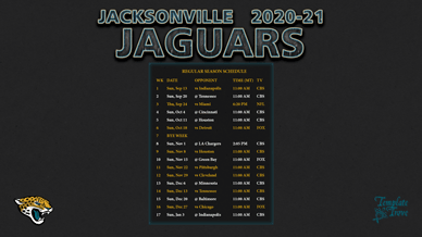 Jacksonville Jaguars 2020-21 Wallpaper Schedule