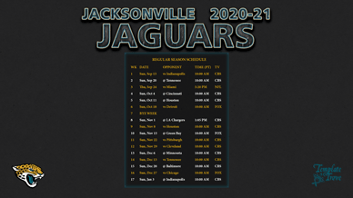 Jacksonville Jaguars 2020-21 Wallpaper Schedule