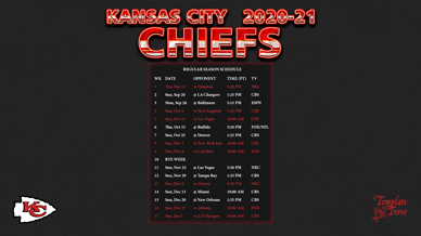 Kansas City Chiefs 2020-21 Wallpaper Schedule