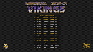 Minnesota Vikings 2020-21 Wallpaper Schedule
