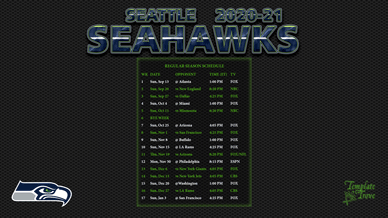 Seattle Seahawks 2020-21 Wallpaper Schedule