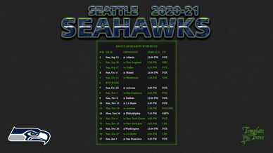 Seattle Seahawks 2020-21 Wallpaper Schedule