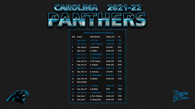 Carolina Panthers 2021-22 Wallpaper Schedule