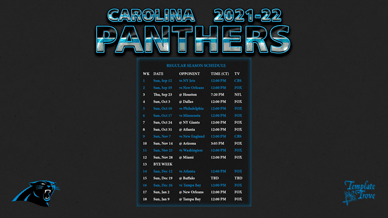Carolina Panthers 2021-22 Wallpaper Schedule