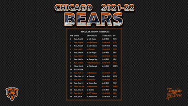 Chicago Bears 2021-22 Wallpaper Schedule