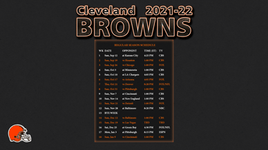 Cleveland Browns 2021-22 Wallpaper Schedule