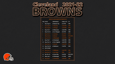 Cleveland Browns 2021-22 Wallpaper Schedule