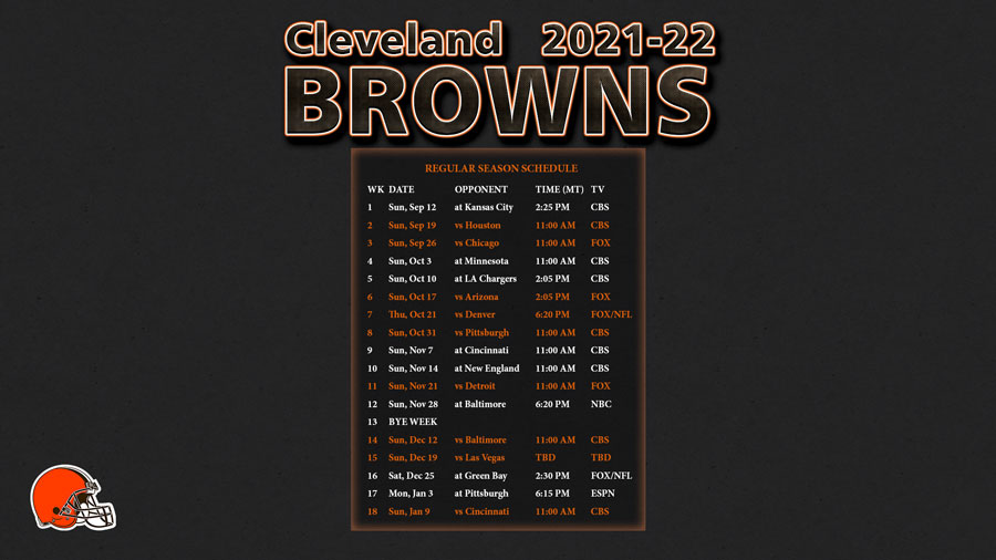 20212022 Cleveland Browns Wallpaper Schedule
