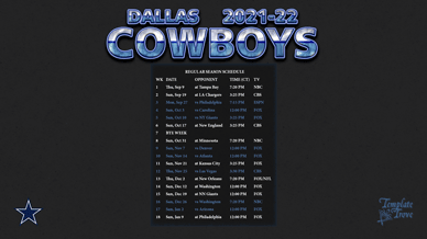 Dallas Cowboys 2021-22 Wallpaper Schedule